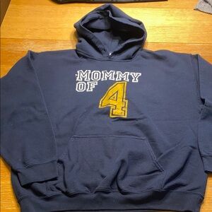 Navy Blue 'Mommy of 4' Hoodie